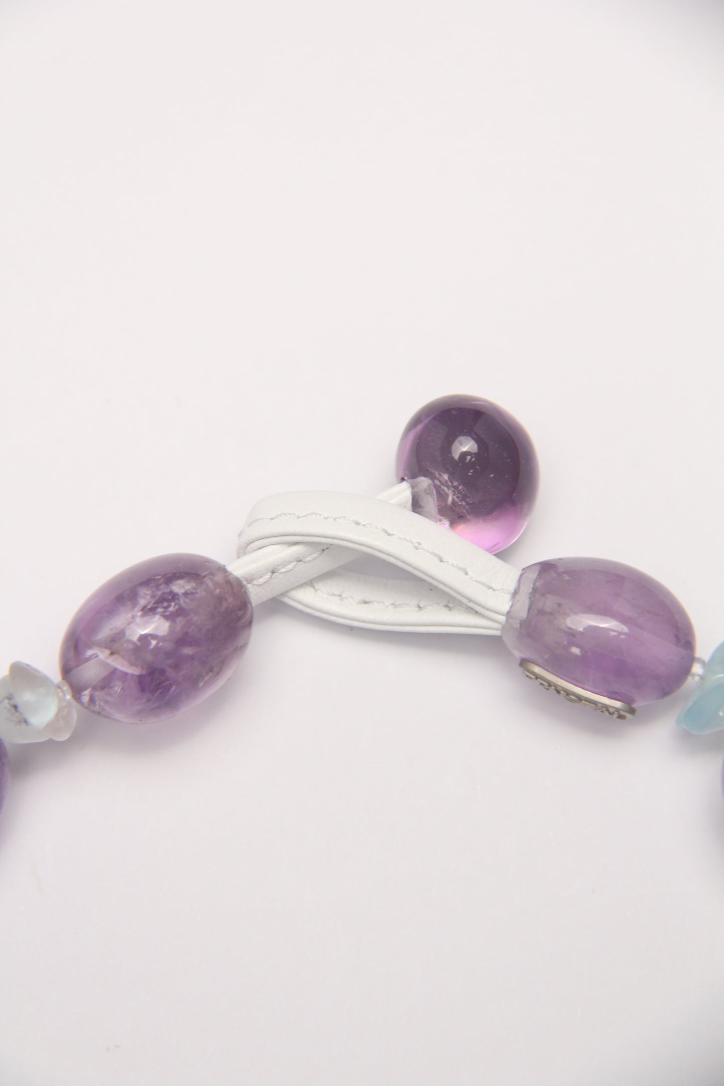 Necklace: amethyst, aquamarine