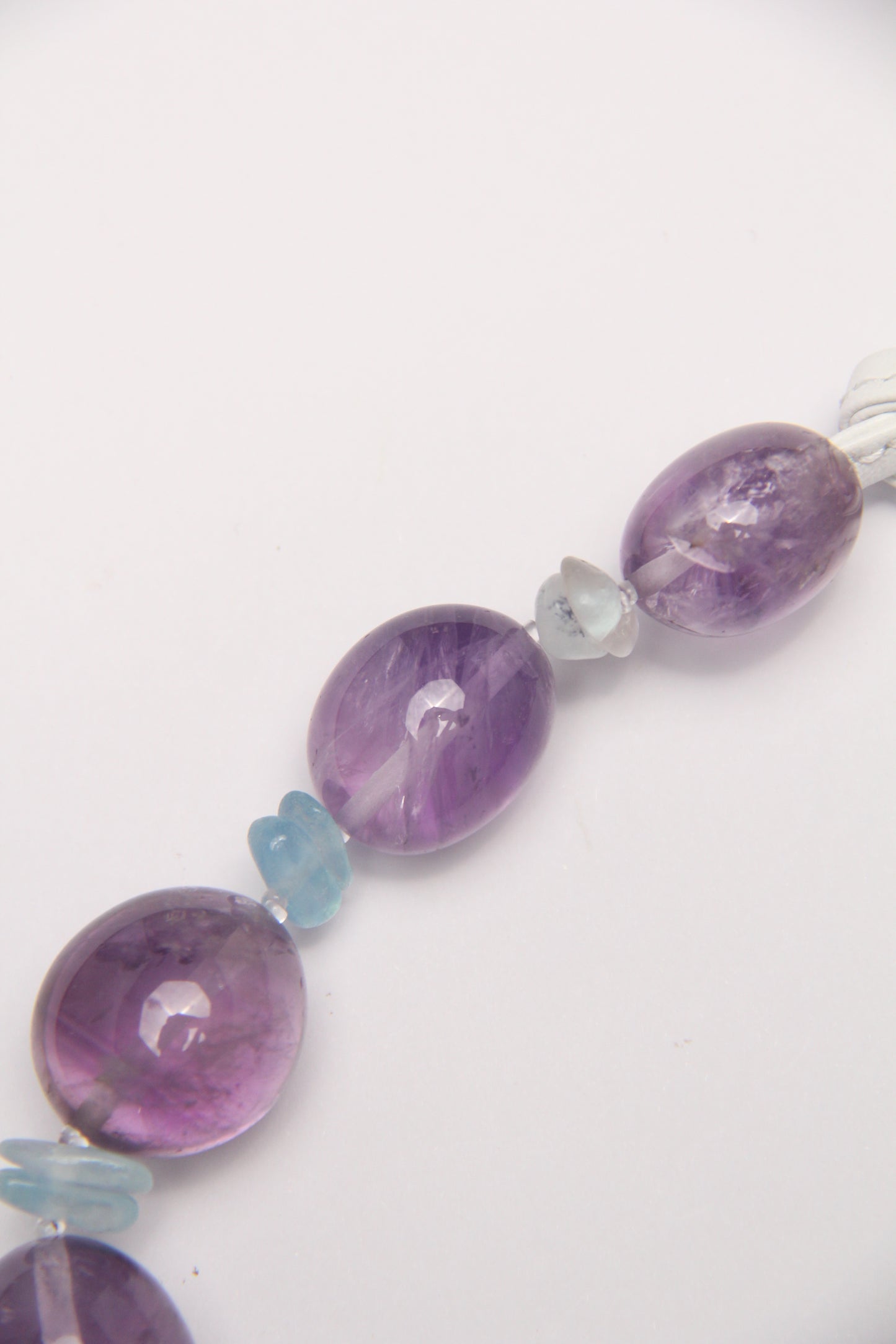 Necklace: amethyst, aquamarine