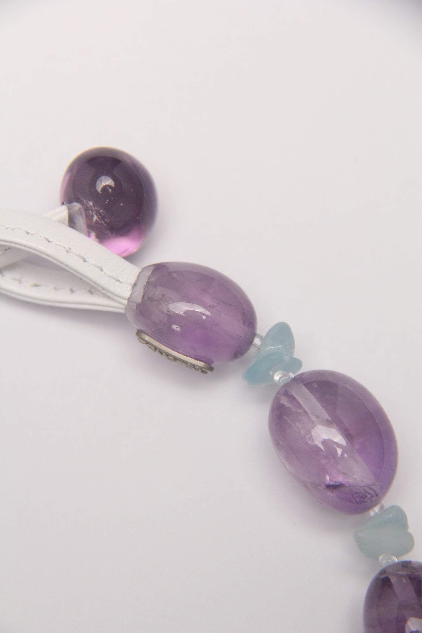 Necklace: amethyst, aquamarine