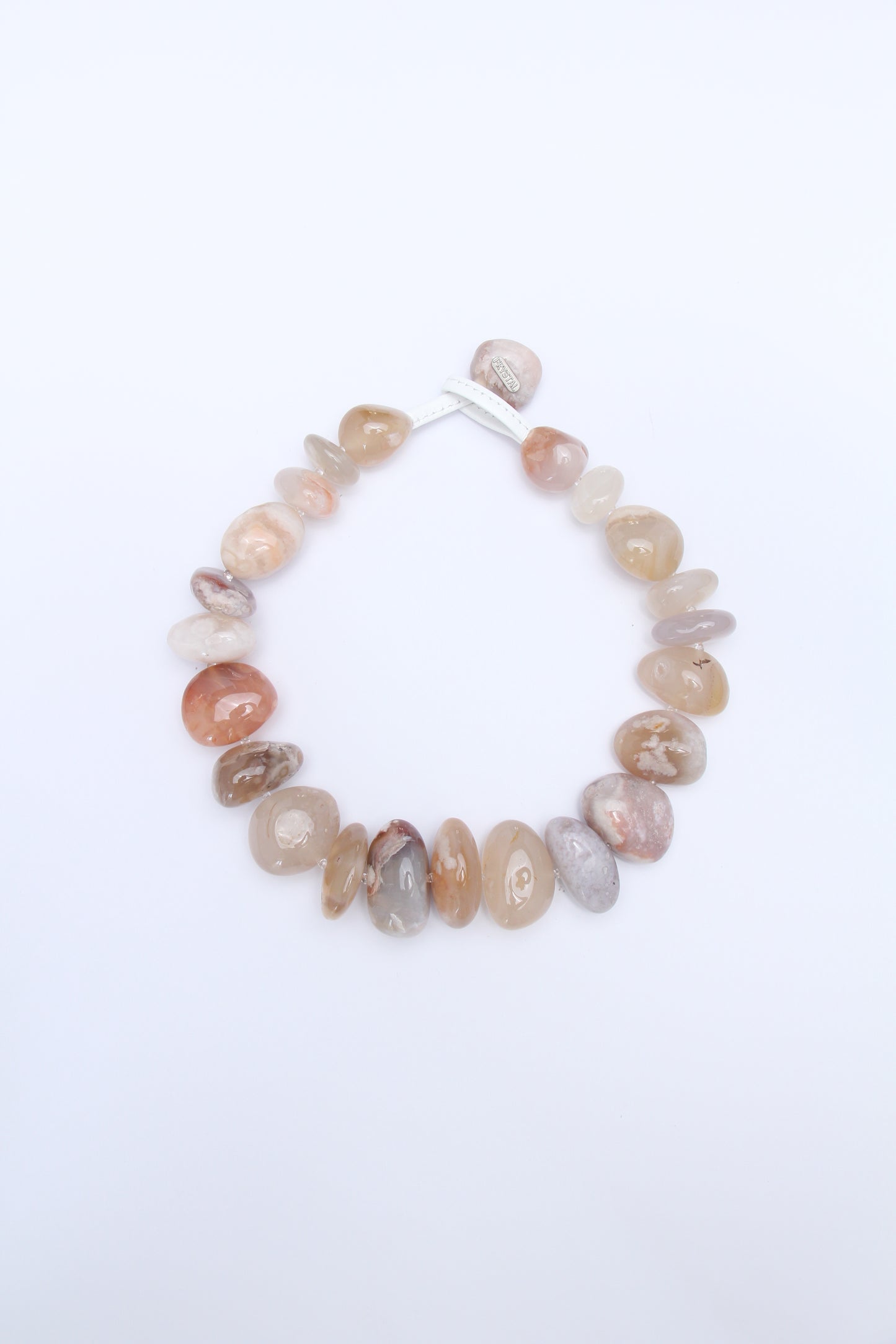 Necklace: rose chalcedony