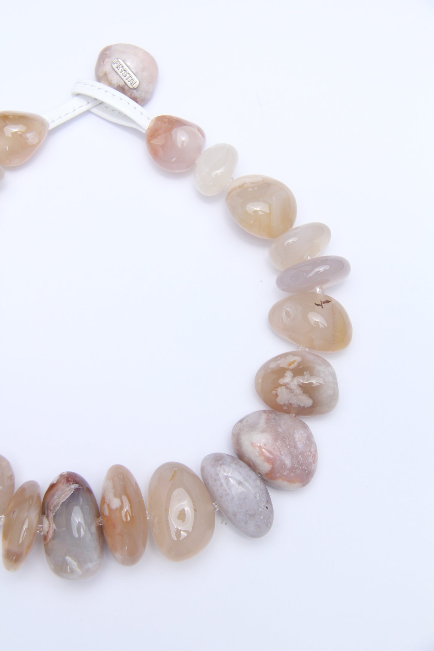 Necklace: rose chalcedony