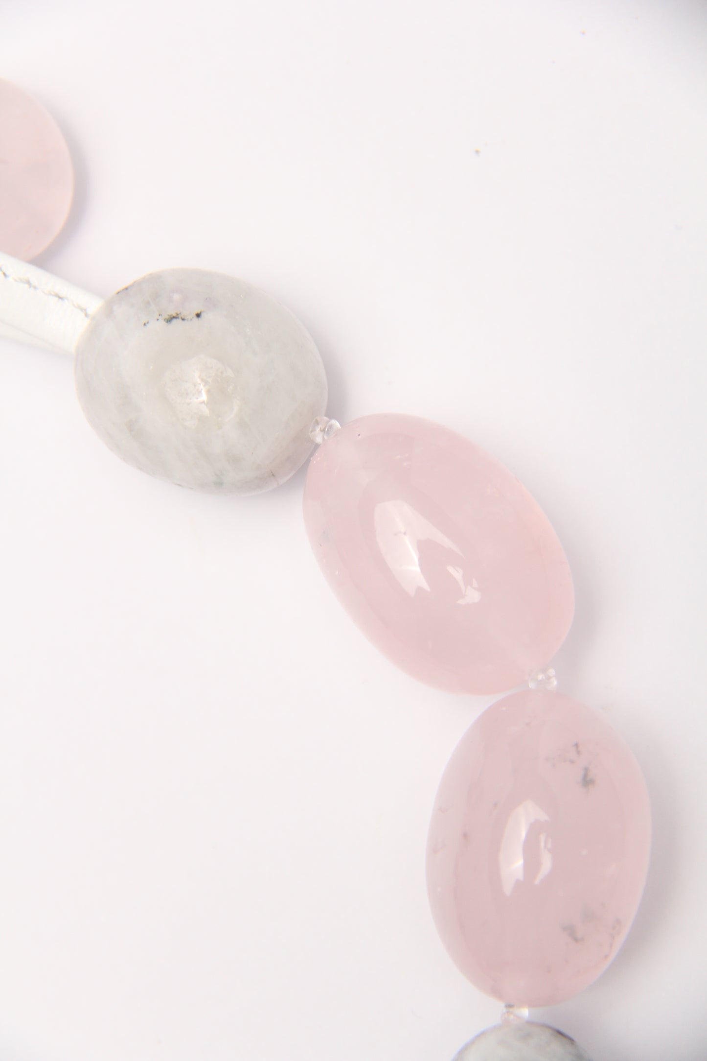 Necklace: rose quartz, moonstone