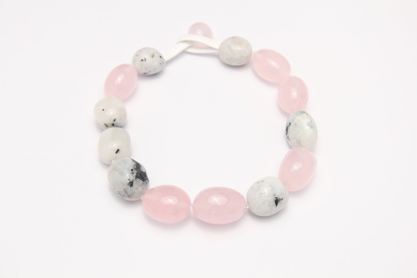 Necklace: rose quartz, moonstone