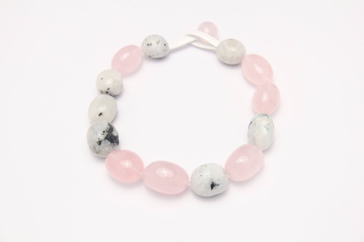 Necklace: rose quartz, moonstone