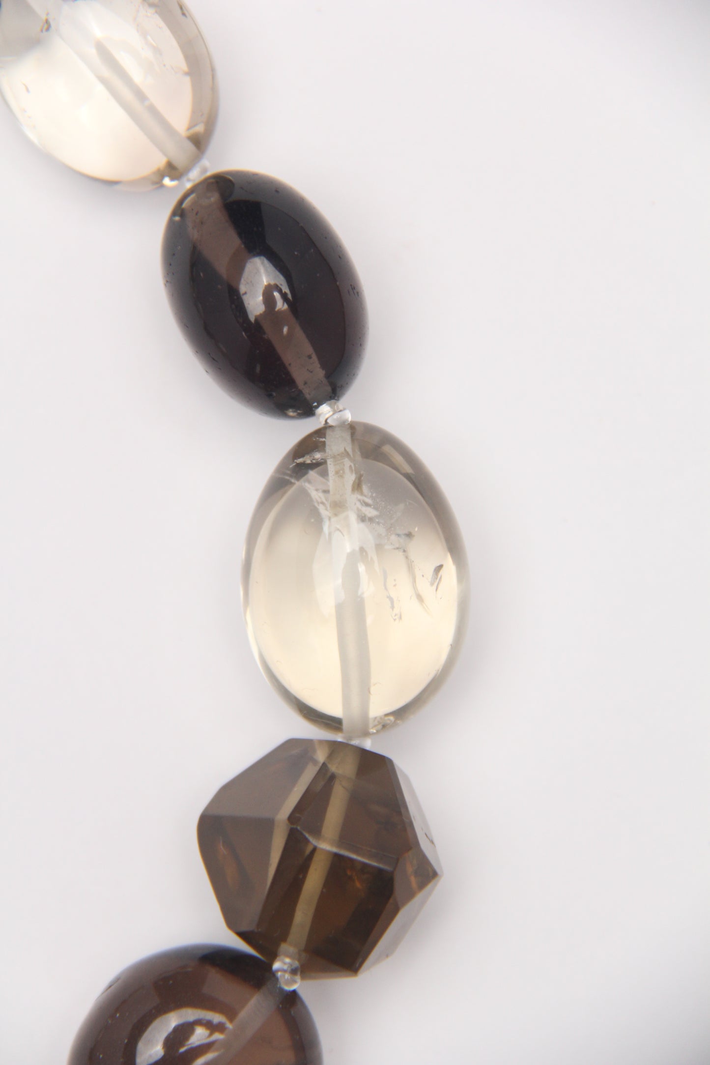 Necklace: smoky quartz, citrine