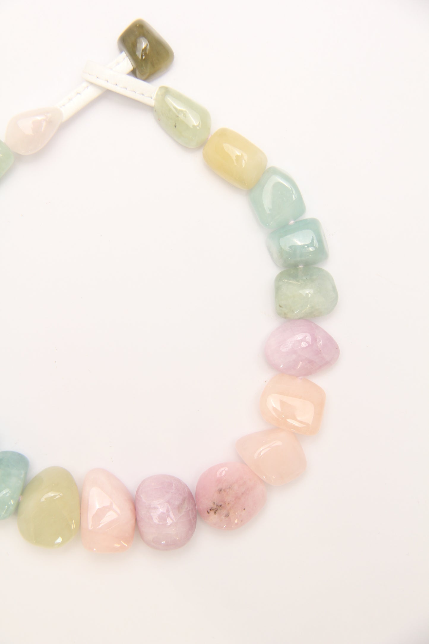 Necklace: kunzite, morganite