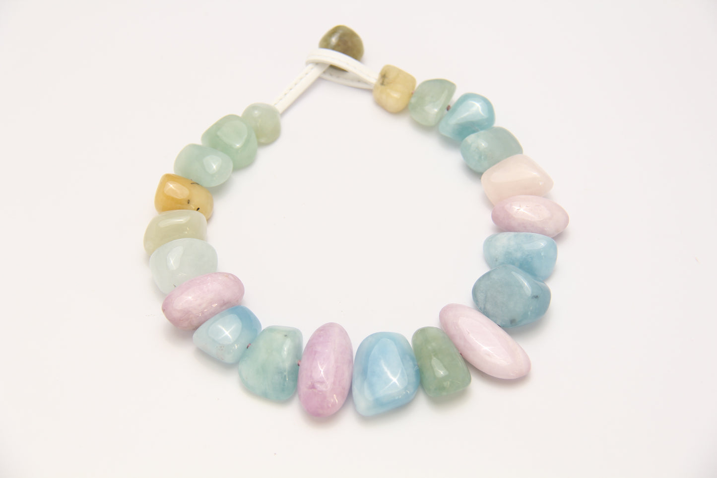 Necklace: kunzite, morganite