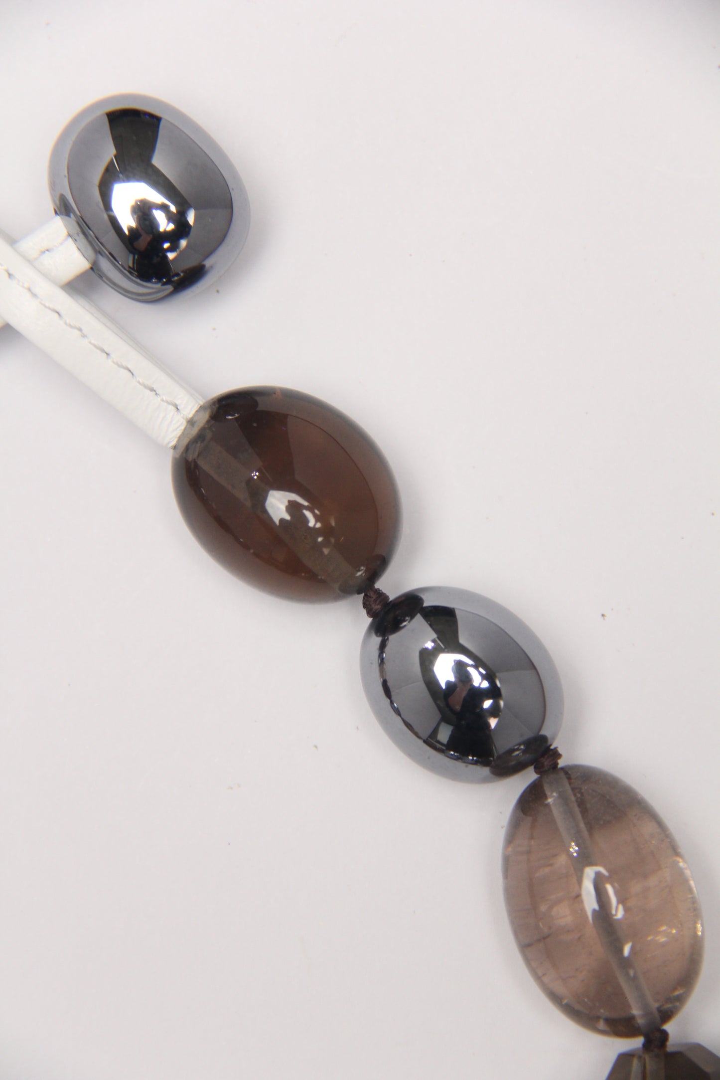 Necklace: smoky quartz, titanium magnet