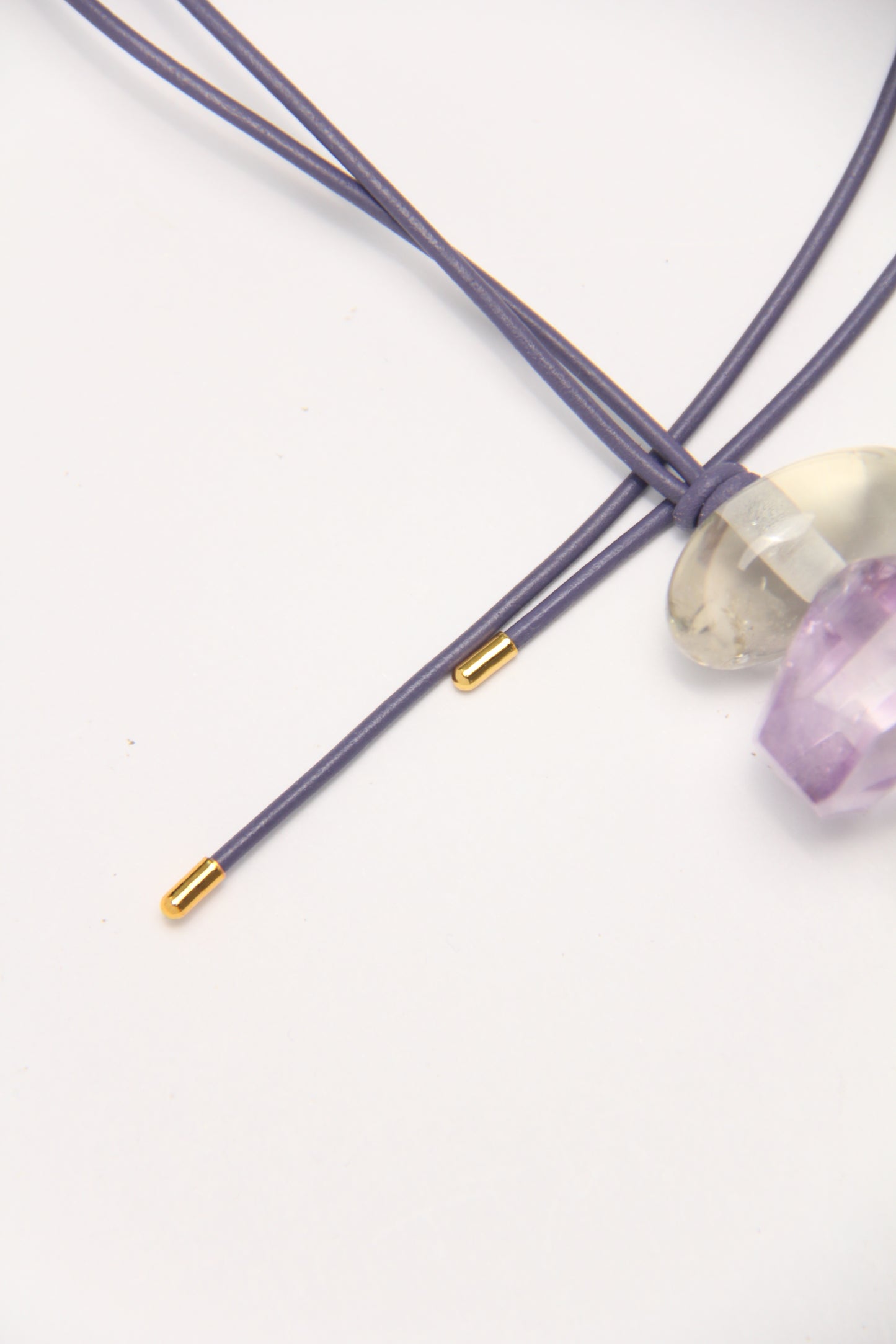 Pendant: citrine, amethyst