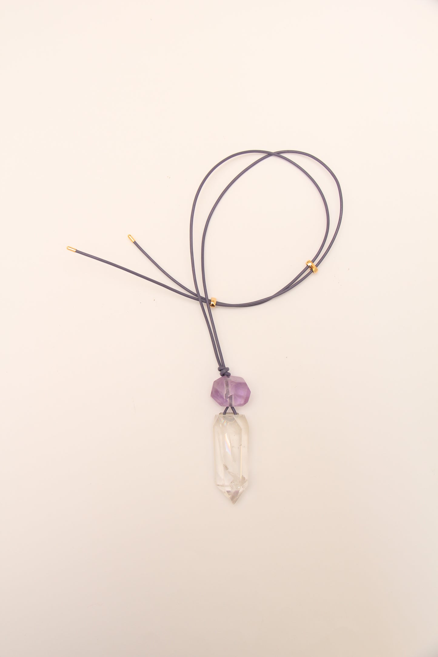 Pendant: amethyst, quartz