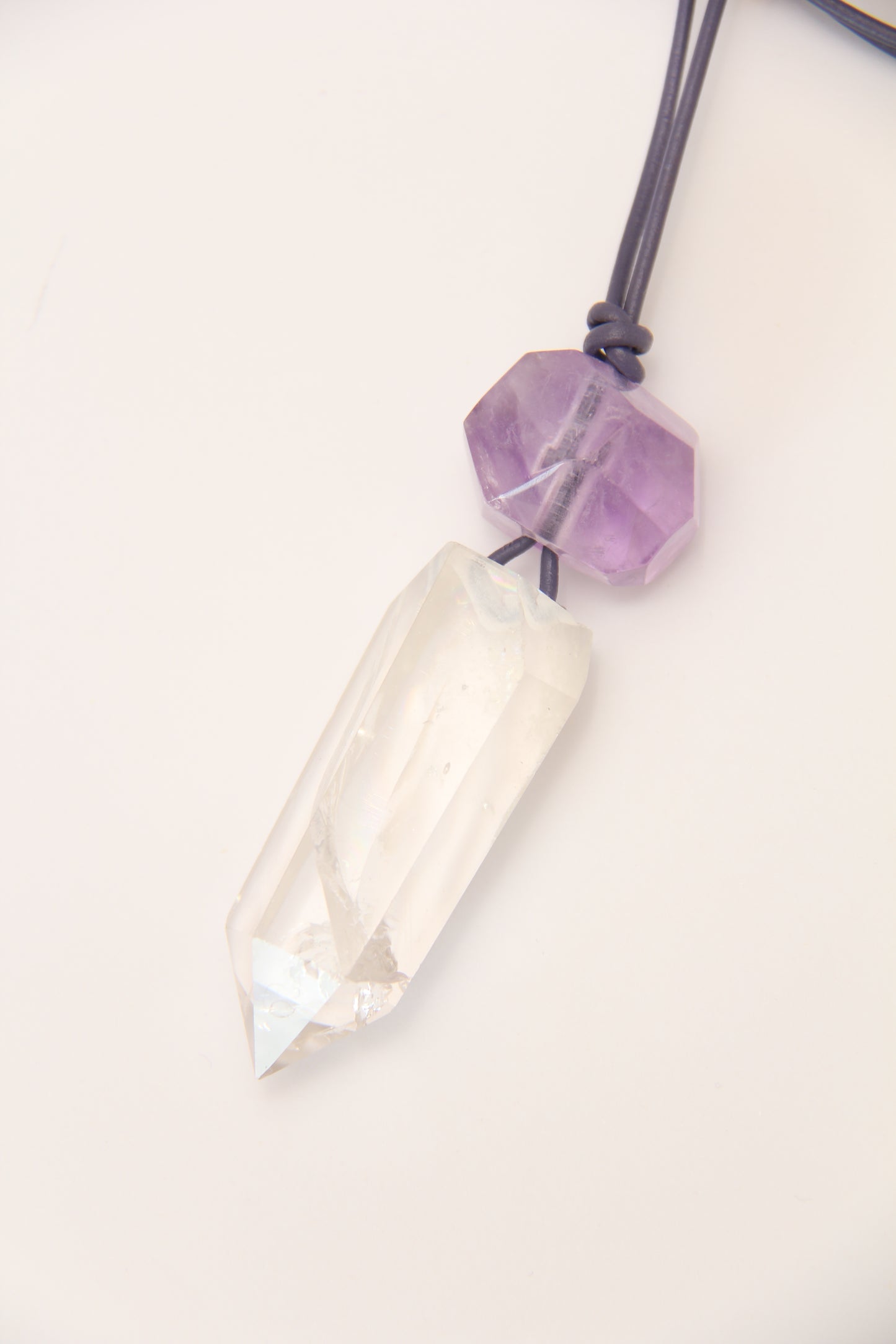 Pendant: amethyst, quartz