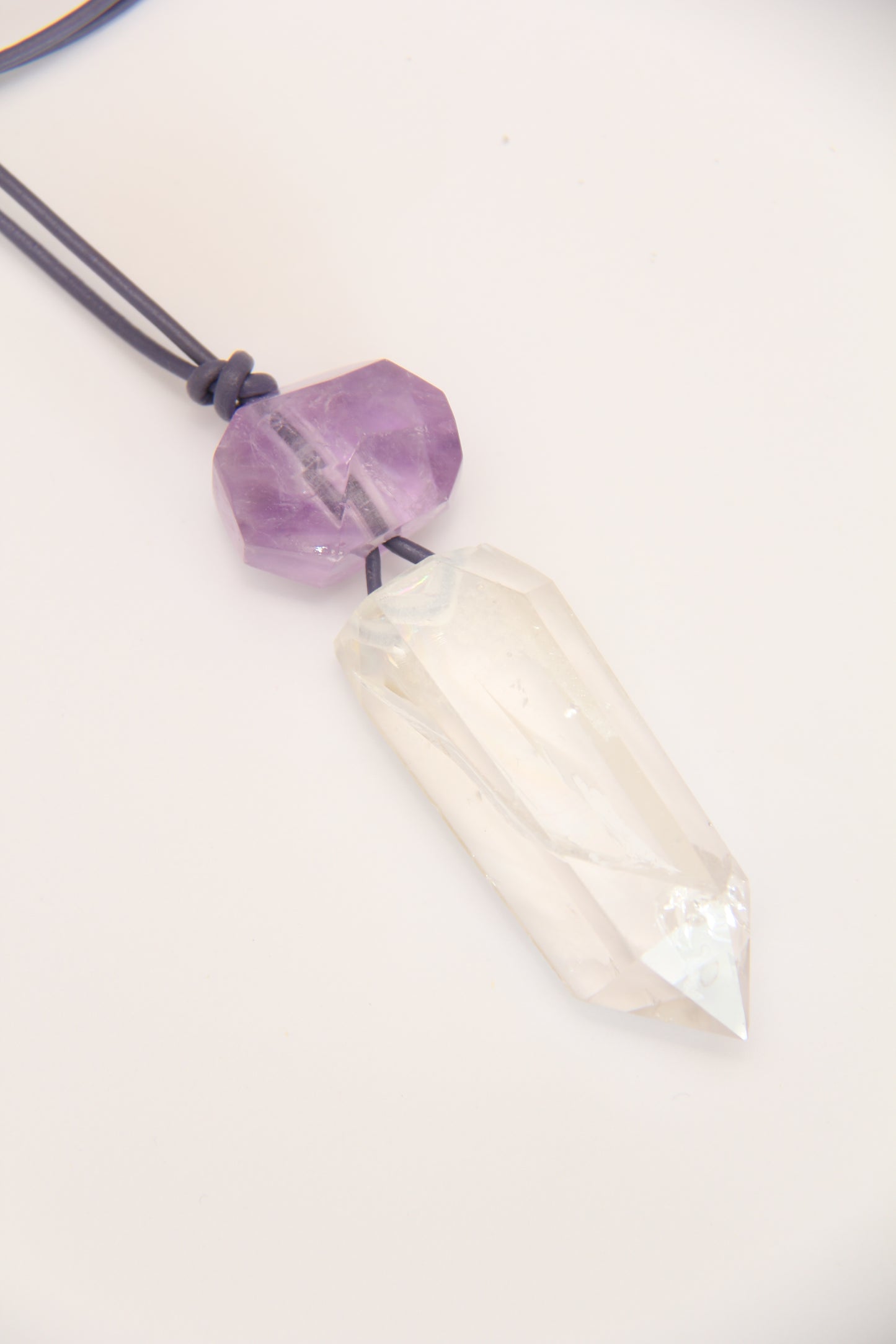 Pendant: amethyst, quartz